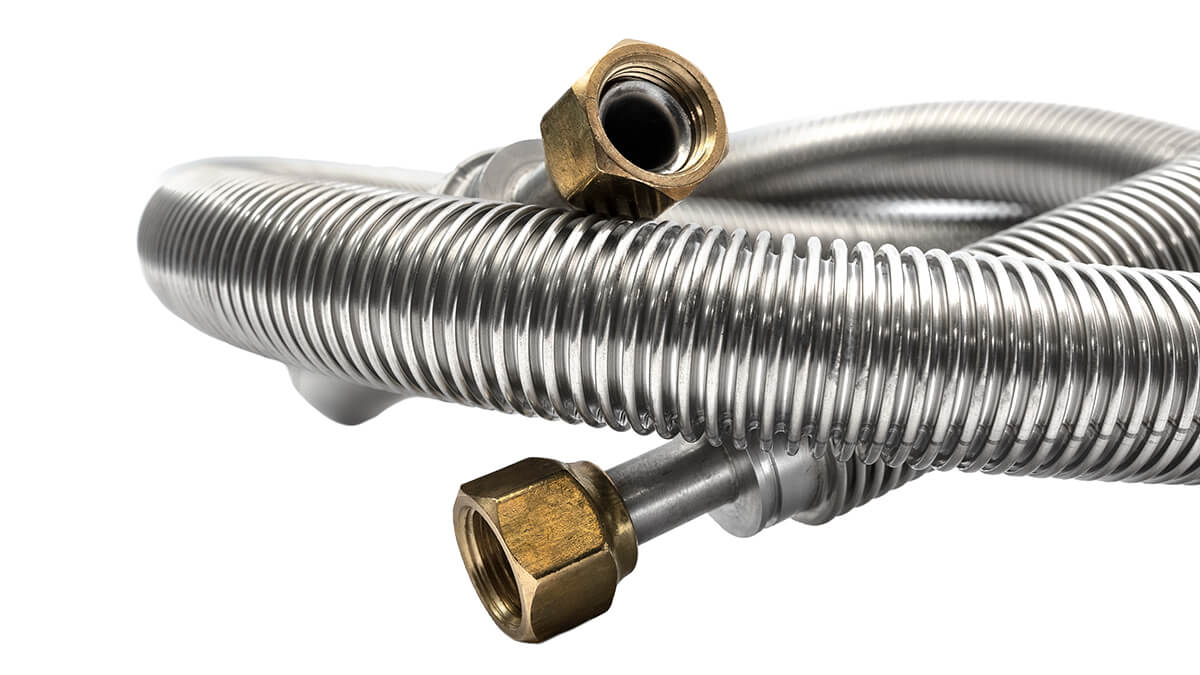 Vacuum jacketed flexible hose with CGA-295 (JIC swivel nut) end fittings