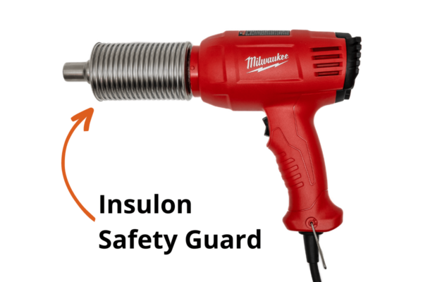 Milwaukee 8975-6 heat gun with Insulon safety guard