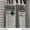 Comparing a cryogenic hose covered in frost and condensation to a vacuum jacketed hoses that is clean and dry