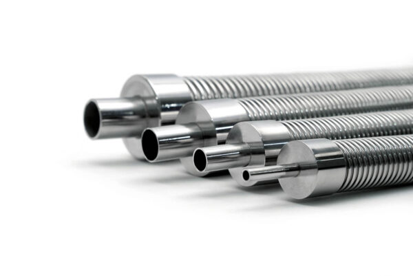Four Insulon vacuum jacketed hoses in 1 inch and 0.75 inch and 0.5 inch and 0.25 inch diameters
