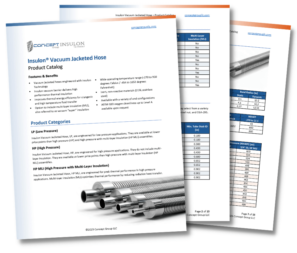 Insulon Vacuum Jacketed Hose Product Catalog preview