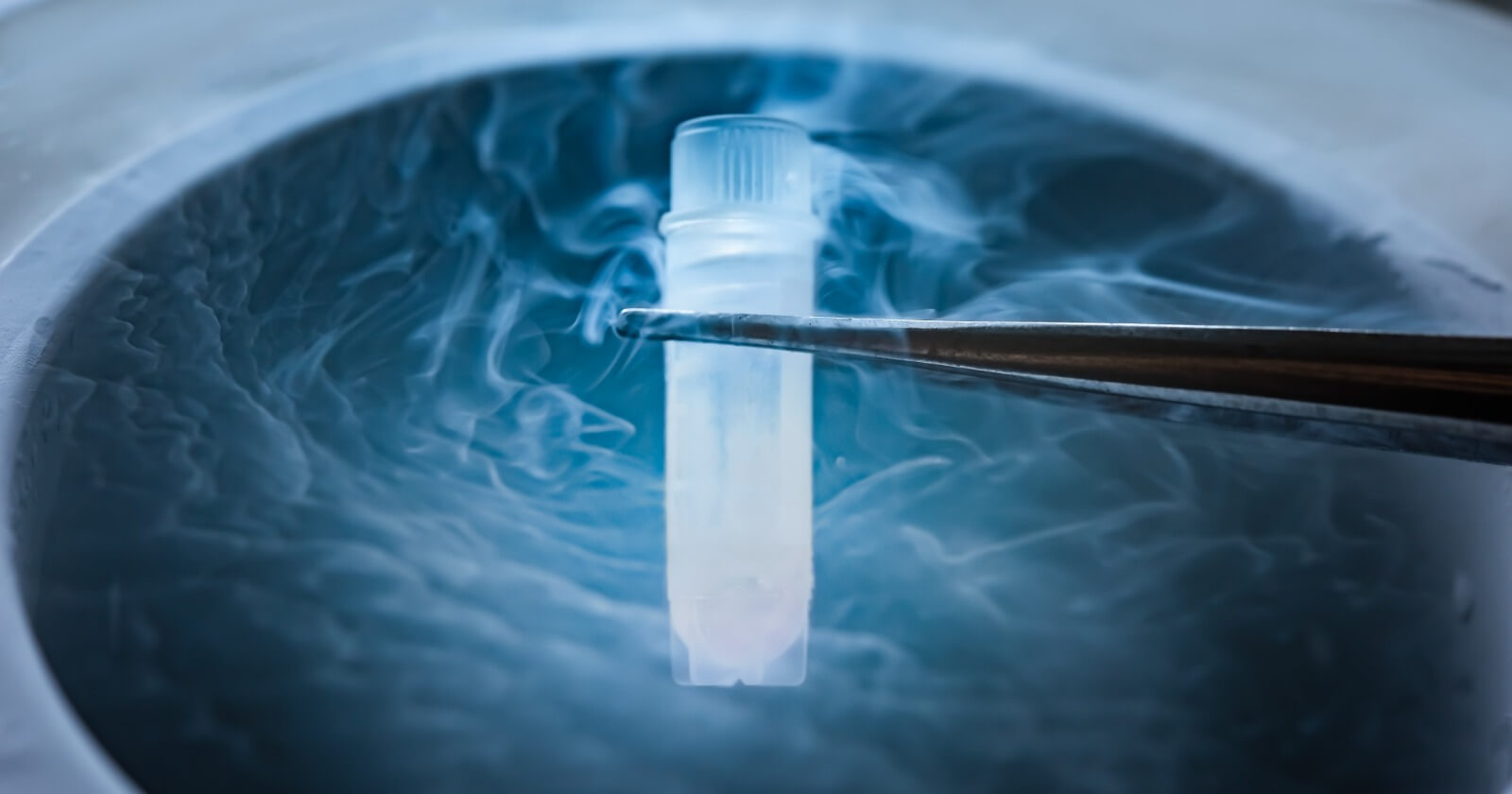 Cryopreservation of test tube in cell bank containing cryosamples