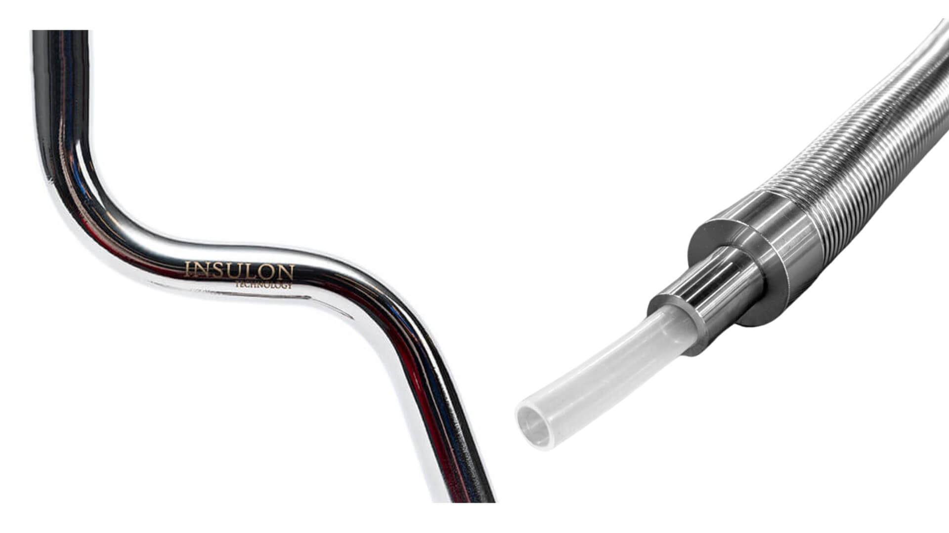 Insulated tubing with smooth internal bore (smooth wetted surface)